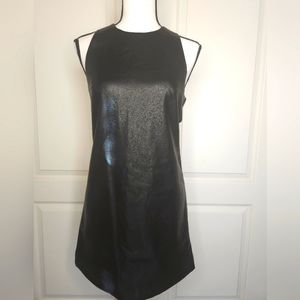 Forever 21 Faux Leather Little Black Dress with Silver Zipper